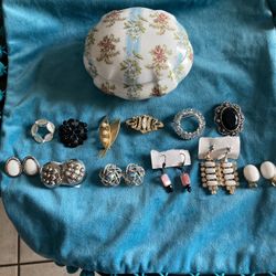 Vintage Jewelry And Jewelry Box