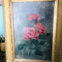 Antique  Oil On Canvas  24 X 16  1900’s
