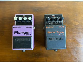 Boss BF-2 Flanger and MT-2 Metal Zone Guitar Pedals
