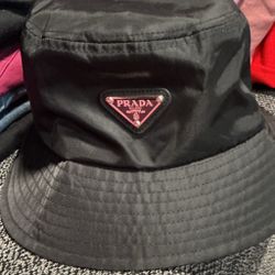 Prada Nylon Bucket Hat Black