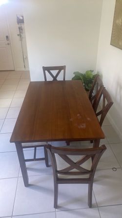 Real wood table and chairs