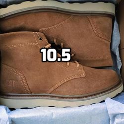 New Men's Caterpillar Boots, Brown, Size 10.5