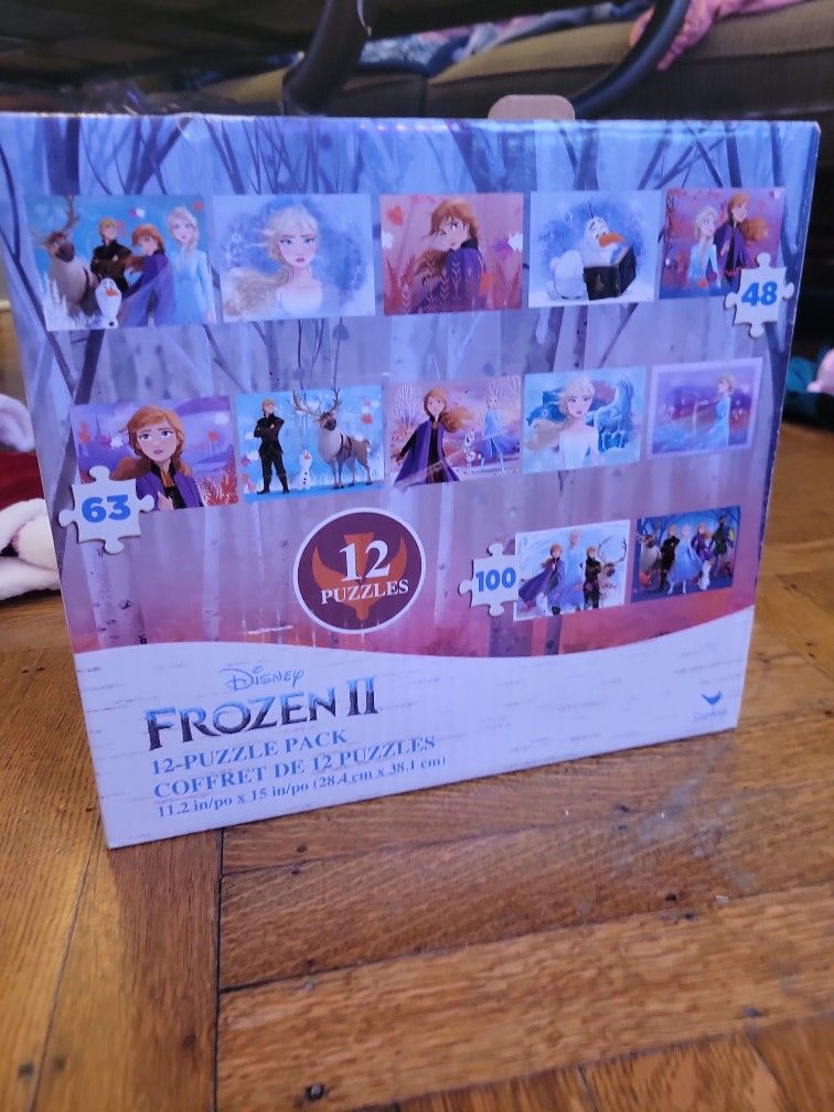 Disney frozen 2,  12 puzzle pack.
