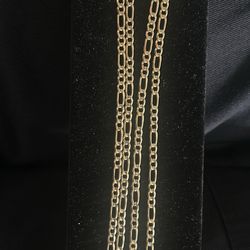 25” 14k Gold Figaro Chain