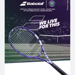 2 Babolat Pure Drive Wimbledon Purple Tennis Rackets 