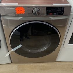 Samsung 7.5 cu. ft. Champagne Dryer with Steam Sanitize+ VI Y