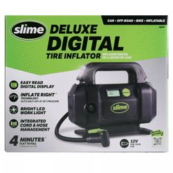 Slime Deluxe Digital Tire Inflator Air Pump 12 Volt 