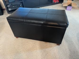 Black Ottoman with storage