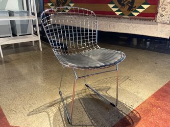 Vaporwave Chrome Metal Dining Chair
