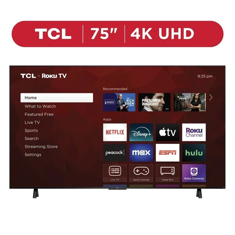 TCL 75" Class S4 (75S451) 4K UHD HDR Smart TV with Roku TV