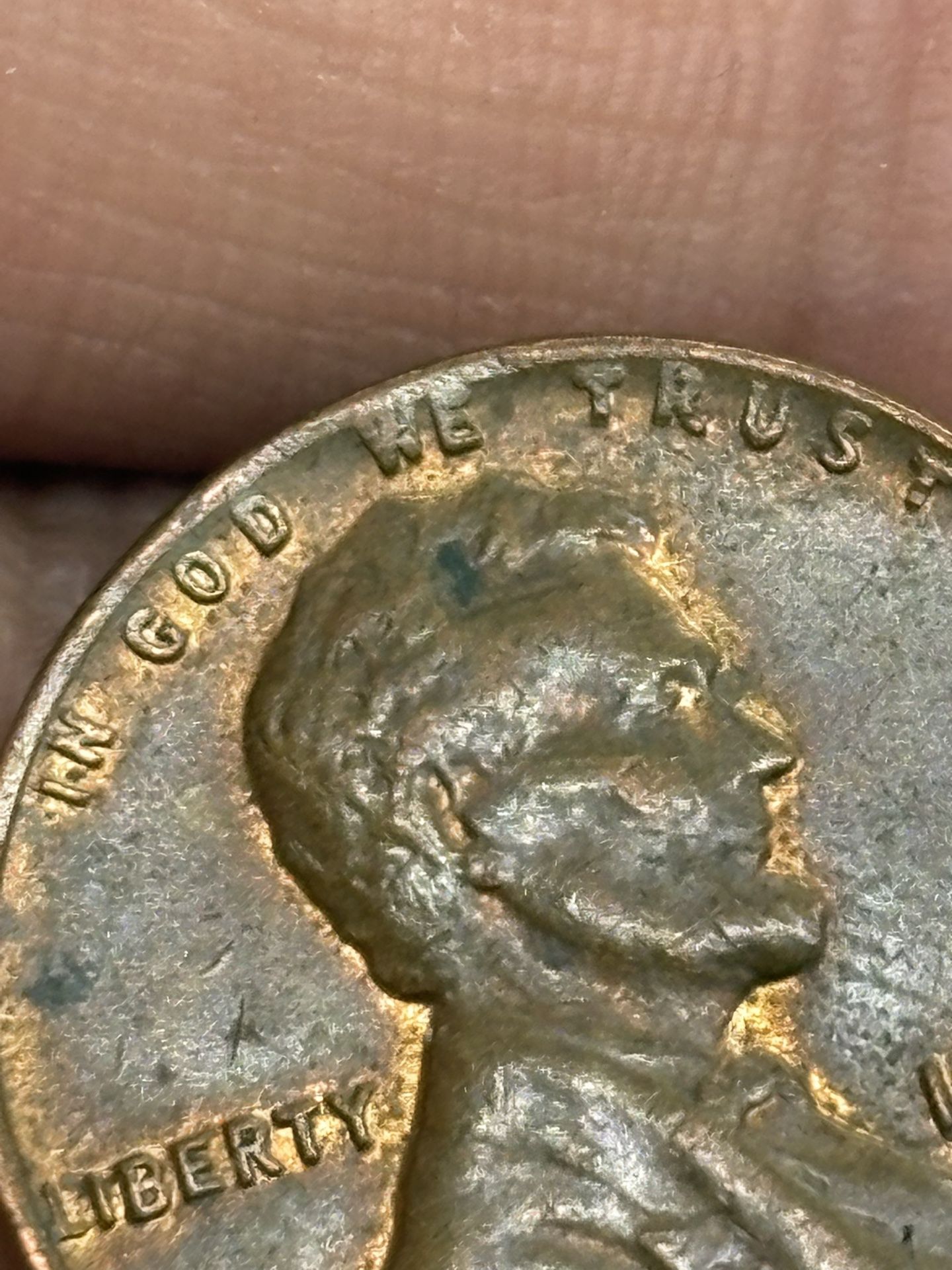 1964  Lincoln Penny RARE  in GOD (WE) trust Close Error