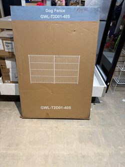 40” Metal Pet Playpen Dog Fence with Door