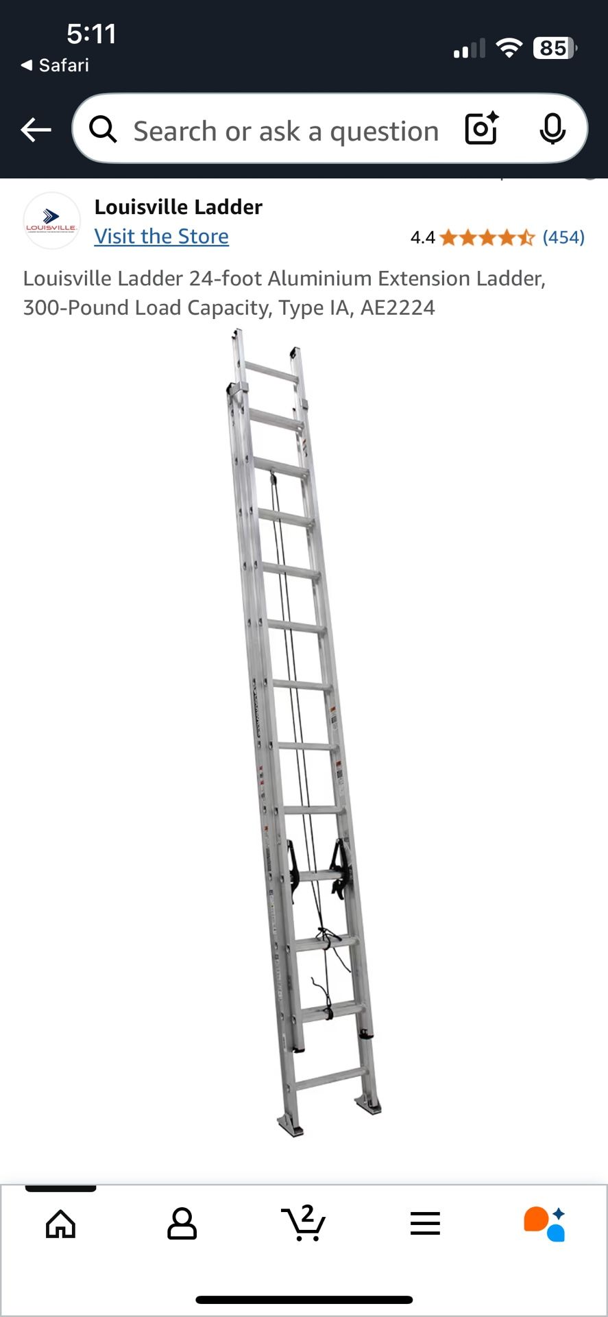 Louisville 24ft. Ext. Ladder