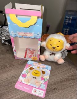 AUTHENTIC MINISO Disney Winnie The Pooh Vinyl Plush Pendant Sheep Mouton