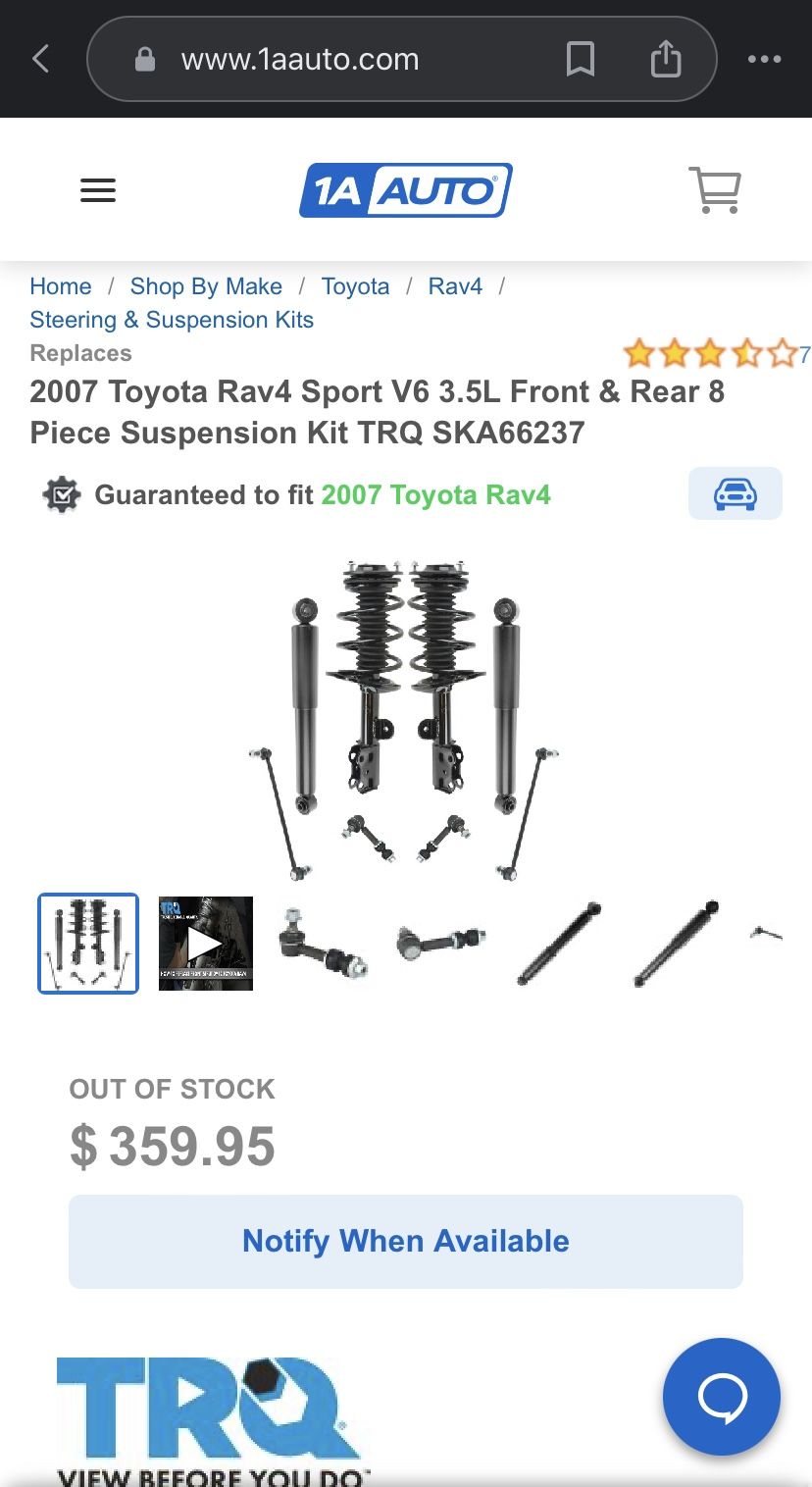 07 Toyota RAV4 Suspension Kit