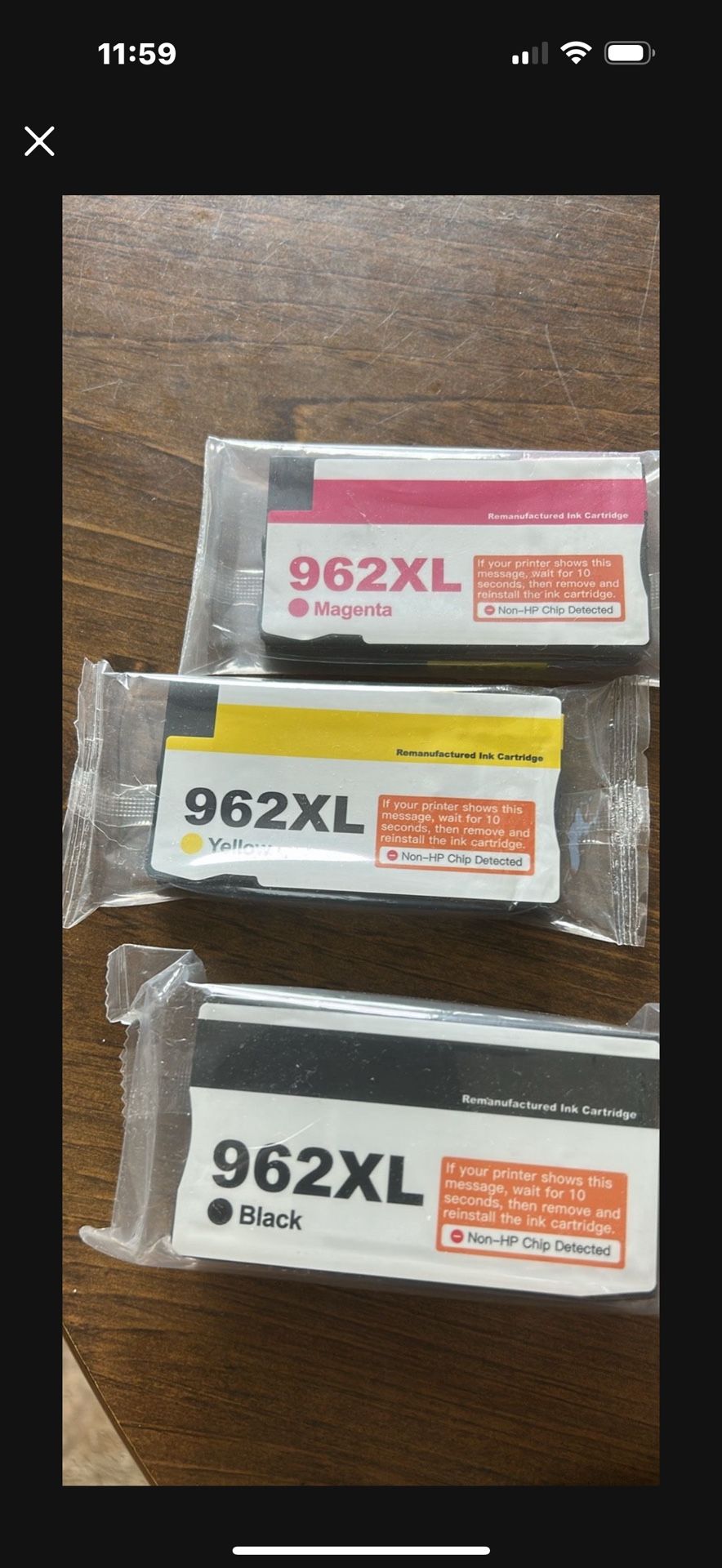 Ink Cartridges. NEW. 962XL. Long Lasting