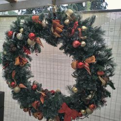 Round Metal Frame Christmas Decorations With Lights For Sale 