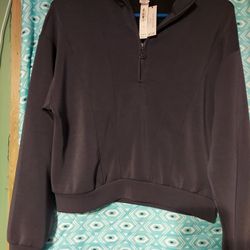 Victoria Secret, Gray Fleece Half-zip Sweatshirt, Size Small, $15.00   New