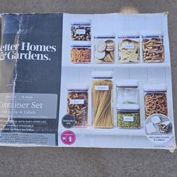 Better Homes & Gardens 10 Pack Flip-Tite Food Storage Containers with Scoop and Labels