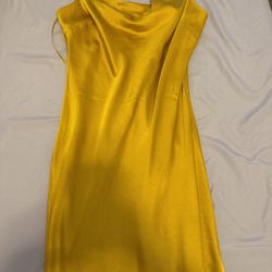 Gold slip dress