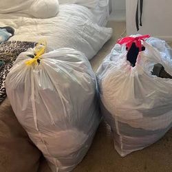 2 Bags Good Clean Condition Mixed Clothes Adults /Kids No Select No Dig No Pick No Choose.Both 15$