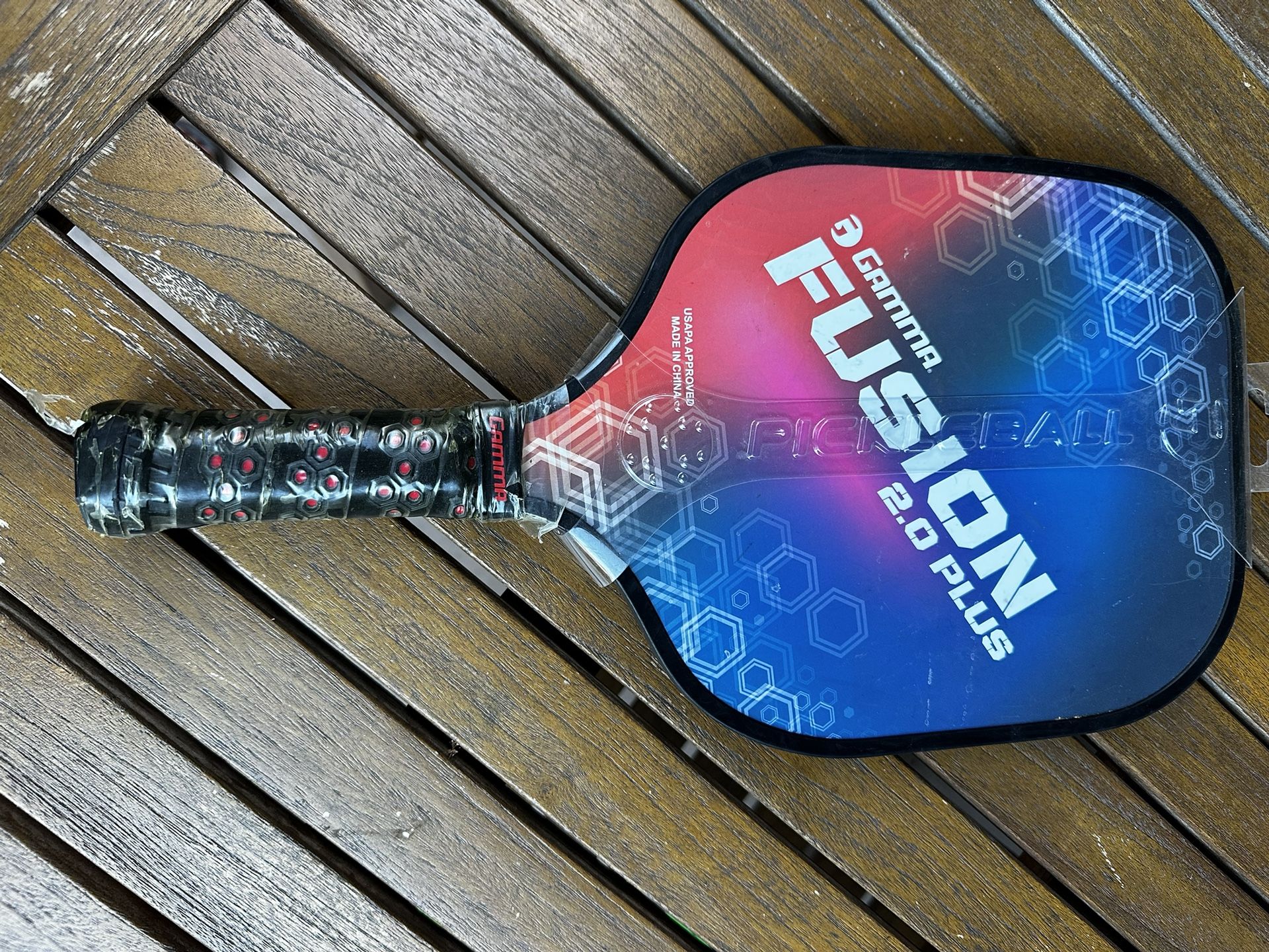 Gamma Fusion 2.0 Plus Pickleball Paddle Poly Honeycomb Core 8.0 oz USAPA Approve