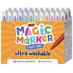NEW BIC Magic Marker 36-Count Child’s First Ultra Washable