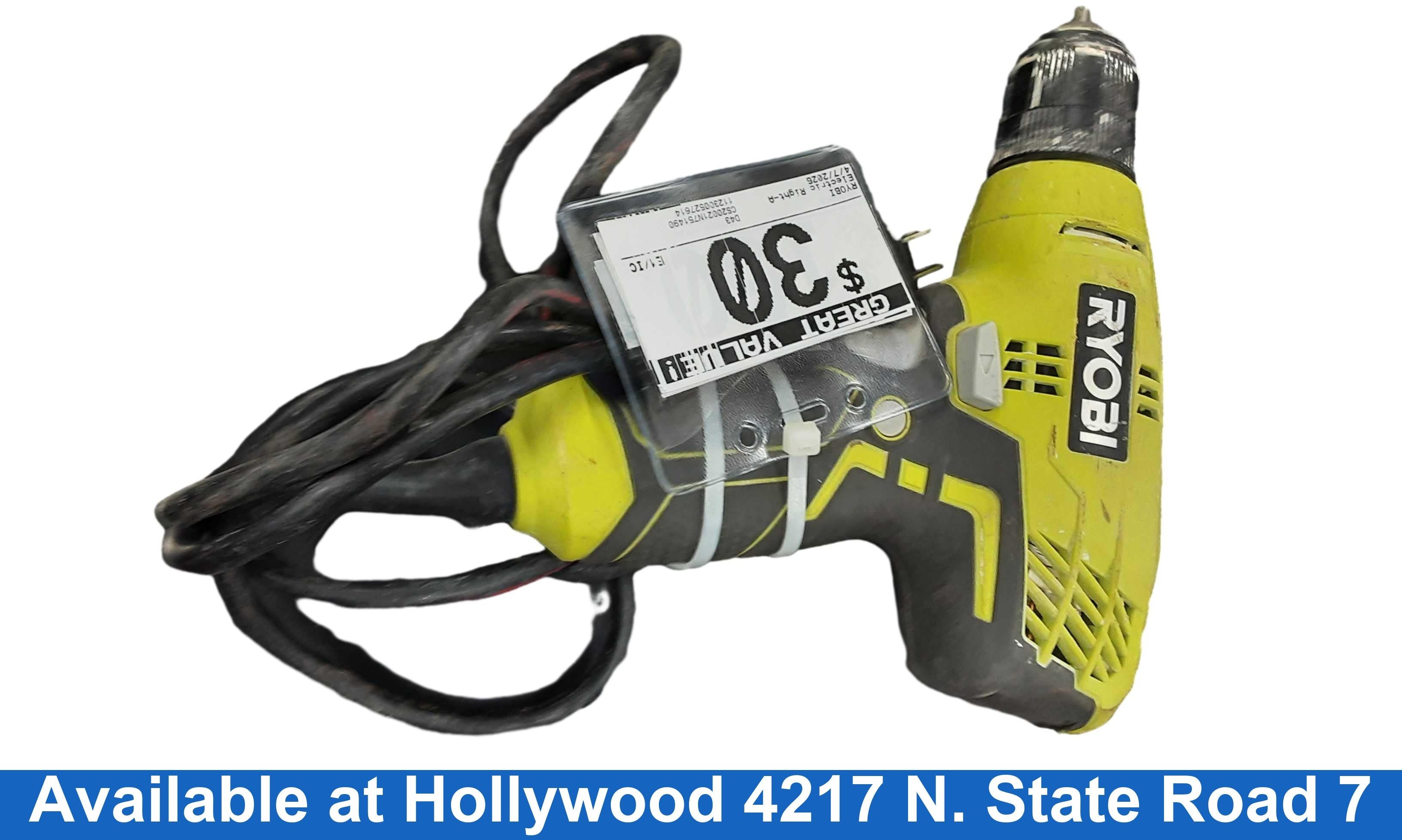 Ryobi D43 Green Corded Right-Angle Drill