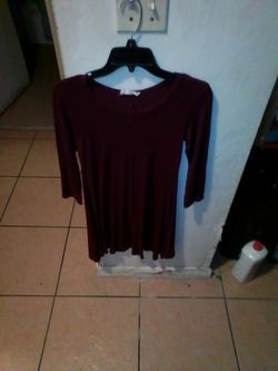 Dark Red Flowy Dress (S/M)