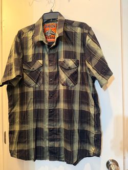 Dixxon men’s plaid button up shirt size XL