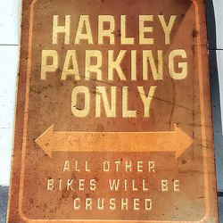 Harley Parking Sign