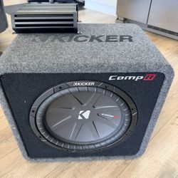 Kicker Loaded Sub And Amp