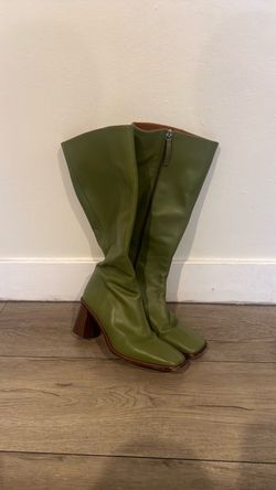 Alohas Knee High Green Boots Size 38 Size (7 - 7.5)