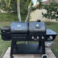 PitBoss Gas and pellet grill with side burner 