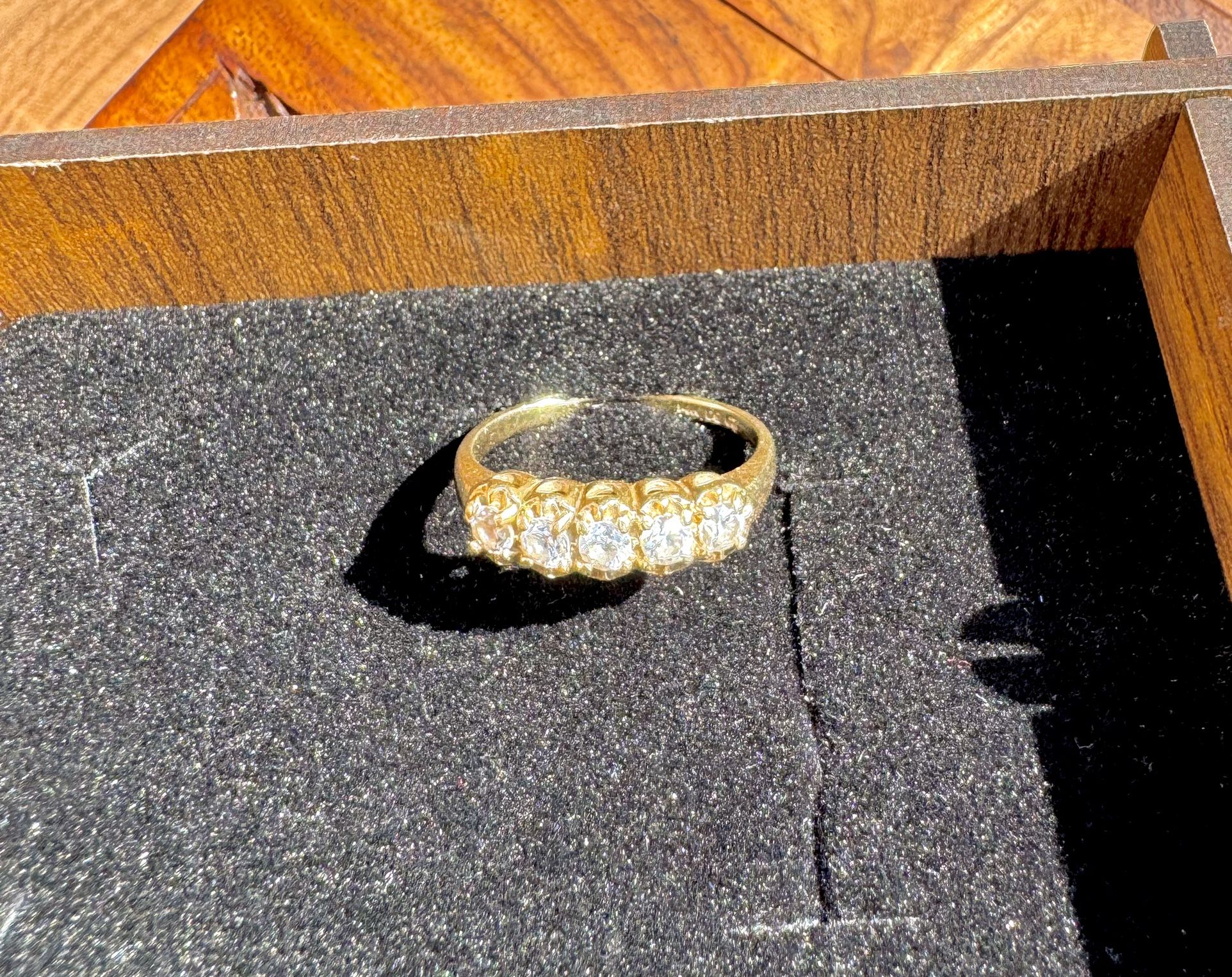 14K Gold Ring with Diamonds 