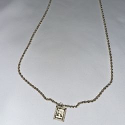 14k Rope Chain And “R” Pendant 