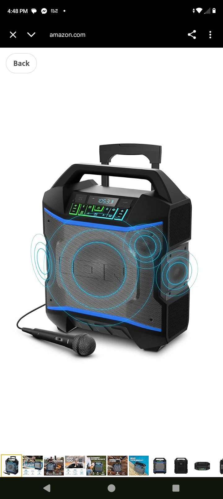 Ion Block Rocker Portable Bluetooth Speaker