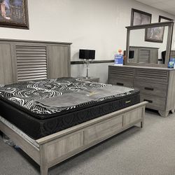 4PC Queen Bedroom Set 🔥 Same Day Delivery 🚚 