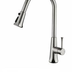 Single-Handle Pull-Out Sprayer Kitchen Faucet in Brushed Nickel