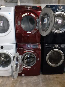 Samsung front load washer and dryer set working perfectly with 4 months warranty