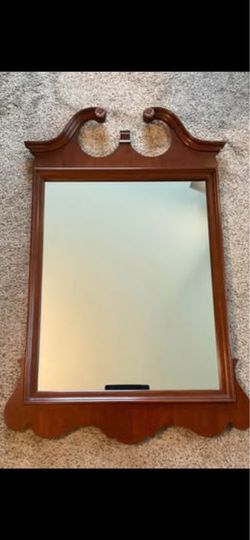 SOLID Carved Cherrywood Wall Mirror
