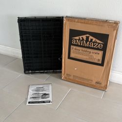 2 Doors Folding Dog Crate Size 24”  New 