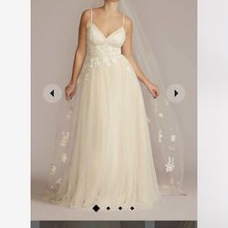 Champagne Wedding Dress Size 16 NWT