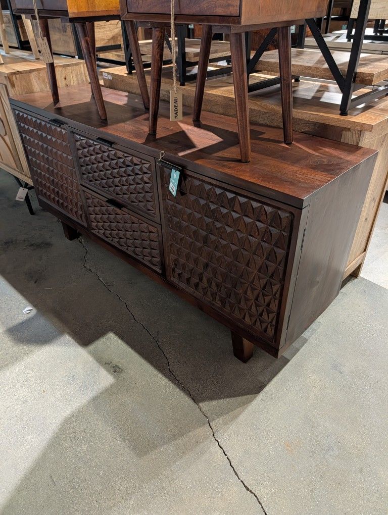 Two Door Two Drawer Carved Sideboard 