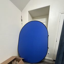 Portable Pop-Up Video Backdrop (Never Used) + Carrying Bag