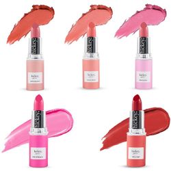 Fashion Lipstick 💄 for Women  Perfect Red Lipstick, Hot Pink, Nude, Light Pink & Coral Organic, 5pk Free Shipping: Yes!