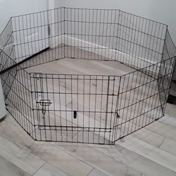 24" Height Pet Wire Enclosed Gate 8 Panels 