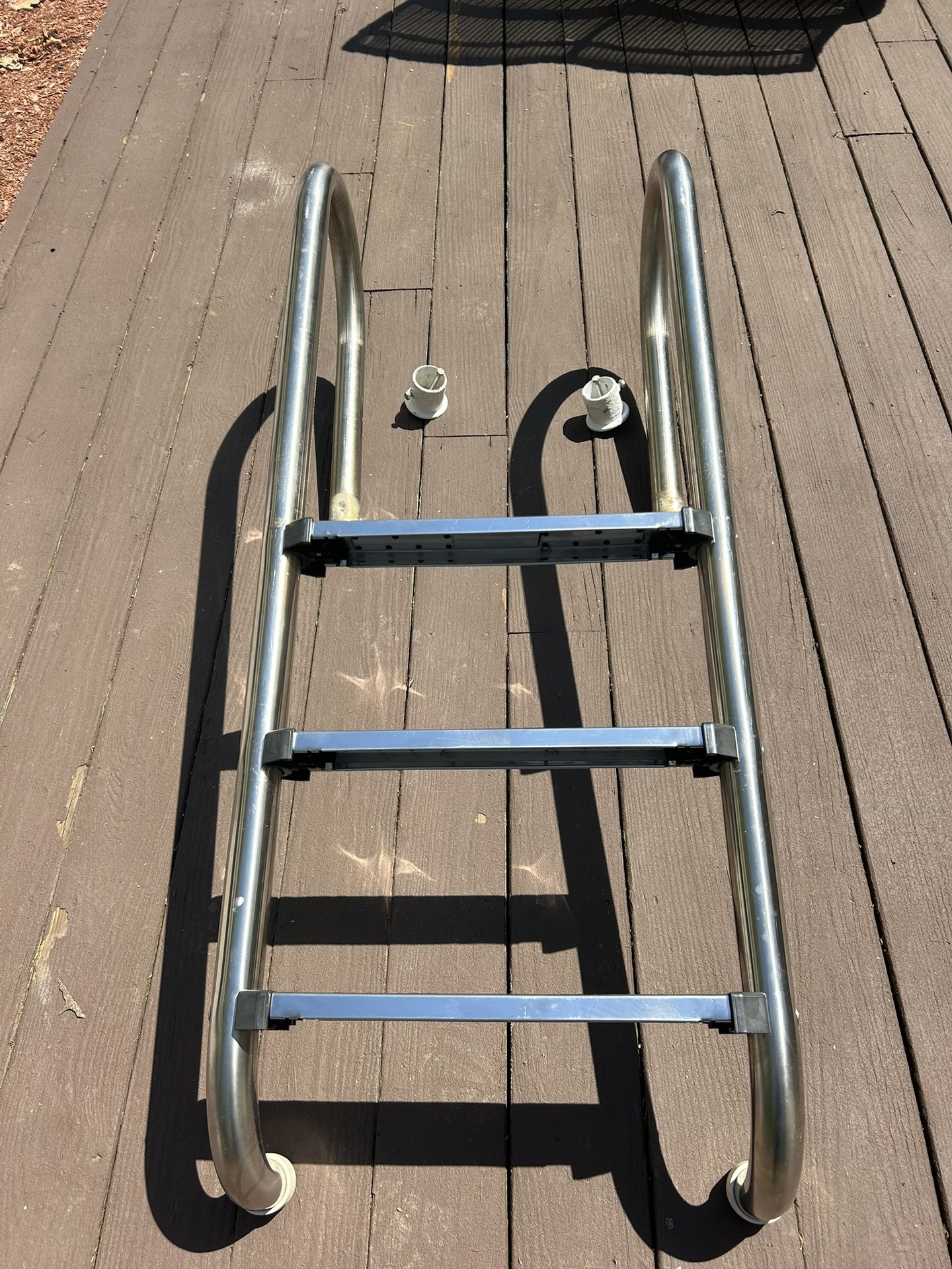 3 Tread Stainless Steel Pool Ladder W/ Stainless Steel Steps