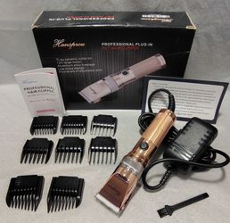 Hansprou Professional Dog Grooming Clippers – 12V, 8 Guards – New Open Box