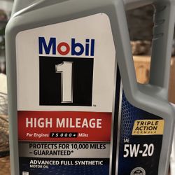 Mobil 1 Full Synthetic 5W-20 Motor Oil 
